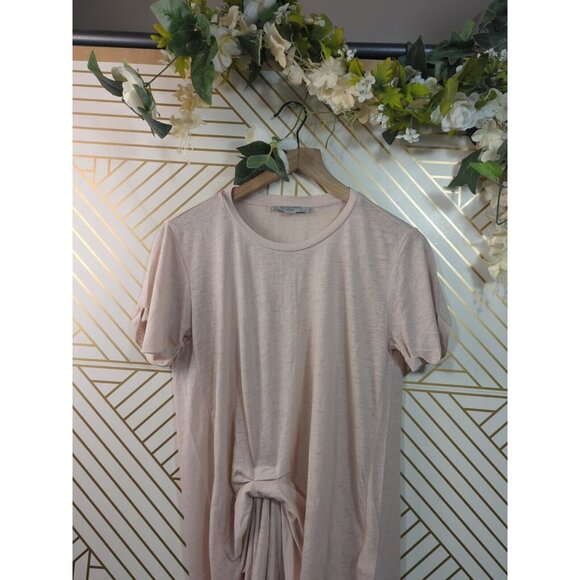 All Saints Pink Tie-Front Women's Top - Picture 2 of 7